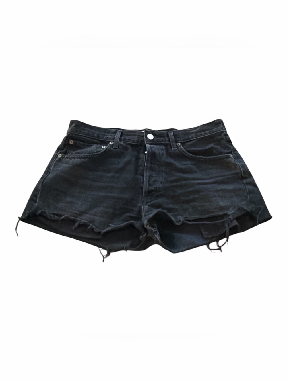 Agolde Parker Black Cut Off Shorts Size 29